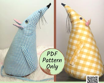 Mouse Doorstop • PDF Digital Sewing Pattern • DIY Gift • Create Your Own Doorstopper