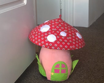 FairyHouse Decor • Mushroom Doorstop • Red Toadstool