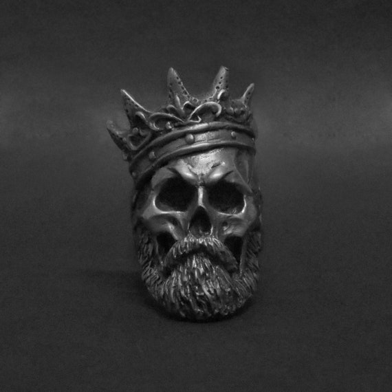 Crown of Beard, Bearded Ring, Bearded Skull Ring, Bearded Skullring,  Chicanos, Mexico Ring, Skullring, Skullrings, Biker Ring, Biker Rings - Etsy