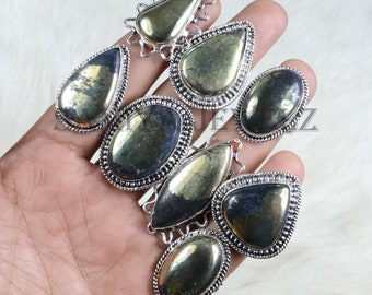 Sterling Silver Apache Gold Pyrite Statement Ring