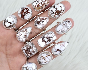 Wild Horse Jasper Ring, Mix Shape Rings, Sterling Silver Ring, Wild Horse Jasper Gemstone Ring, Handmade Ring, Wholesale Ring, Gift For Her