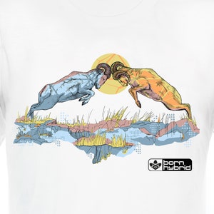 Ram TShirt | Mens Geometric Print Shirt | Goat T Shirt | Sheep T-Shirt | Eco Friendly Gifts for Men Mens Graphic Tees Illustrated Tee Shirt
