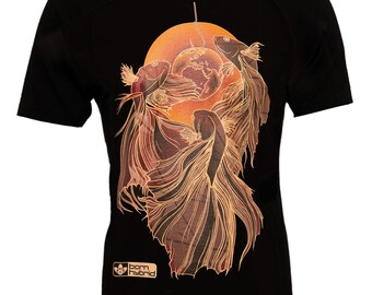 Fish TShirt Betta | Mens Graphic Tees | Fighting Fish T shirt | Mens Black Tee-Shirts | Printed Tshirt | Eco T-shirt  | Goldfish Tee Shirt