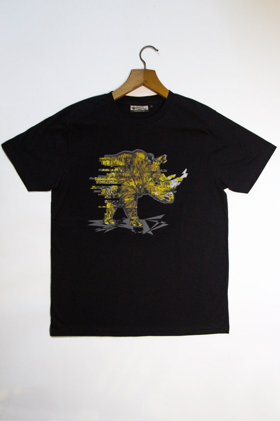 Rhino T shirt, Rhinoceros T-Shirt, Black Rhino Tee Shirt, Printed Tshirt, Mens Graphic TeeShirt, Eco Friendly Tees, Sustainable Tshirts Rino