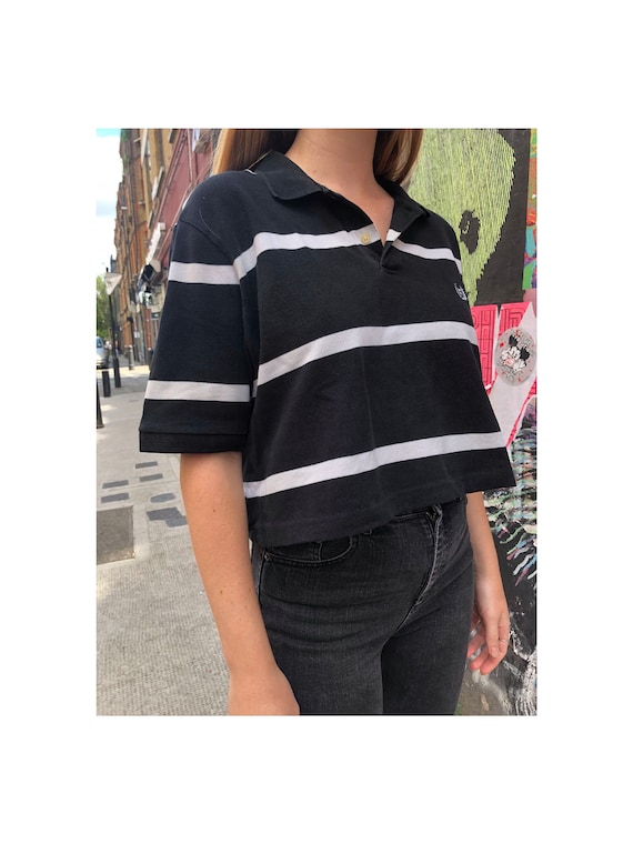 Vintage Cropped Polo Shirt in Oversized 