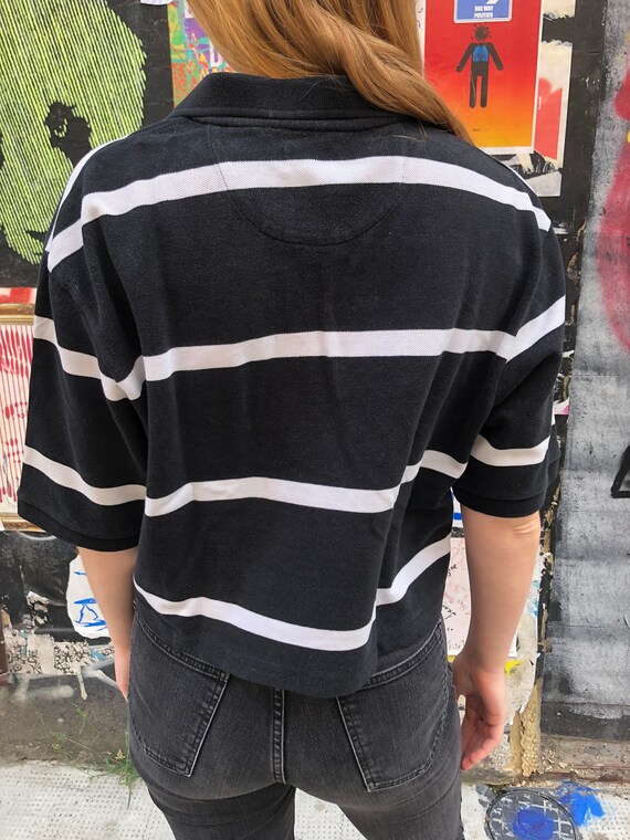 Vintage Cropped Polo Shirt in Oversized 