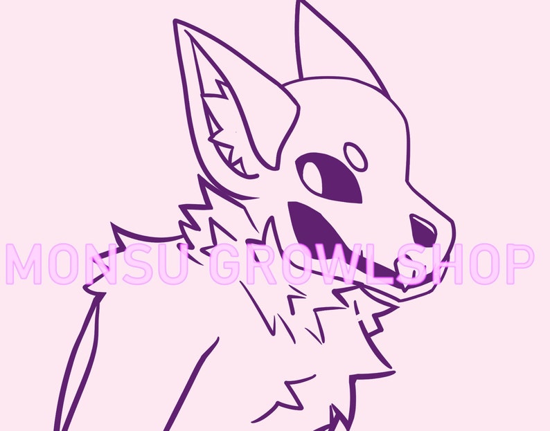 SKULLDOG FULLBODY BASE remake Furry Digital Art Base - Etsy