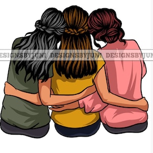 Best Friends Forever Woman Sisters Buddy Queen Love Partner SVG PNG JPG Vector Clipart Circuit Cut Cutting