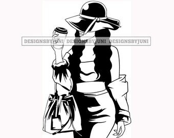 Download Woman Drinking Coffee Svg Etsy
