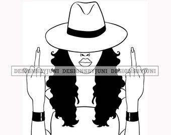 Download Woman With Hat Svg Etsy