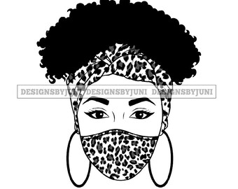 Download Black Woman Mask Svg Etsy
