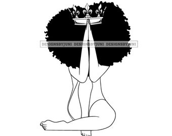 Download Black Woman Praying Svg Etsy