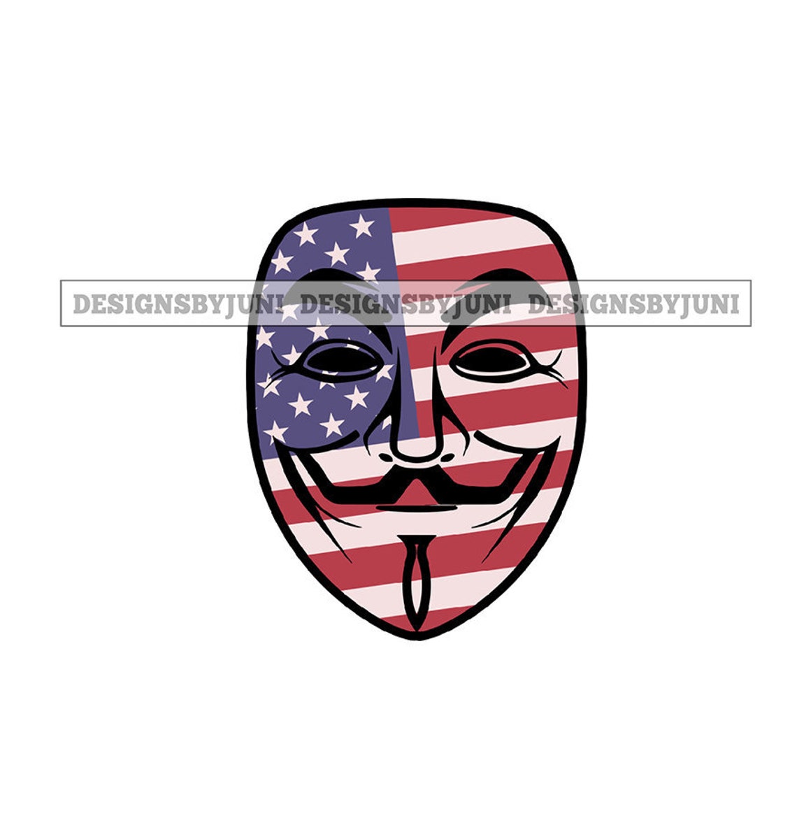 Mask Face Expression American Flag SVG PNG JPG Vector Clipart - Etsy