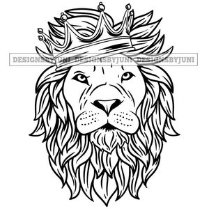 Lion Face King Strength Dangerous SVG PNG JPG Vector Clipart - Etsy