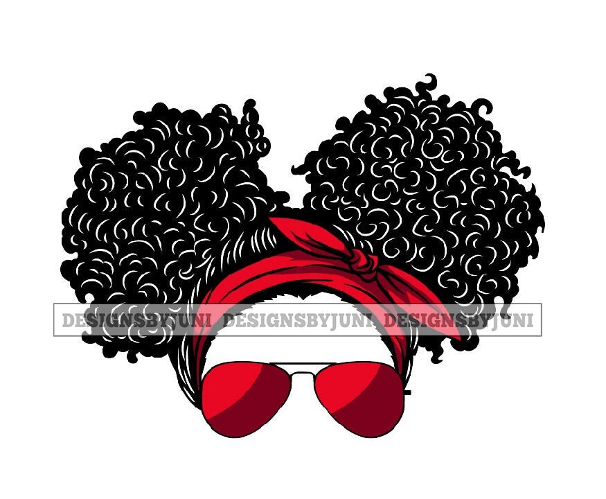 Princess Afro Girl Half Face Girl Magic Sunglasses Hairstyle | Etsy