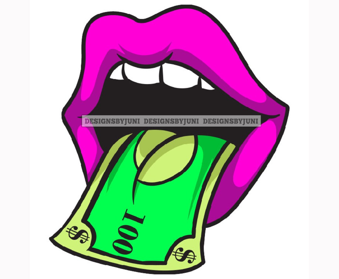 Sexy Lips Biting Money Cash Money Drip Cash 100 Dollar Bill Etsy