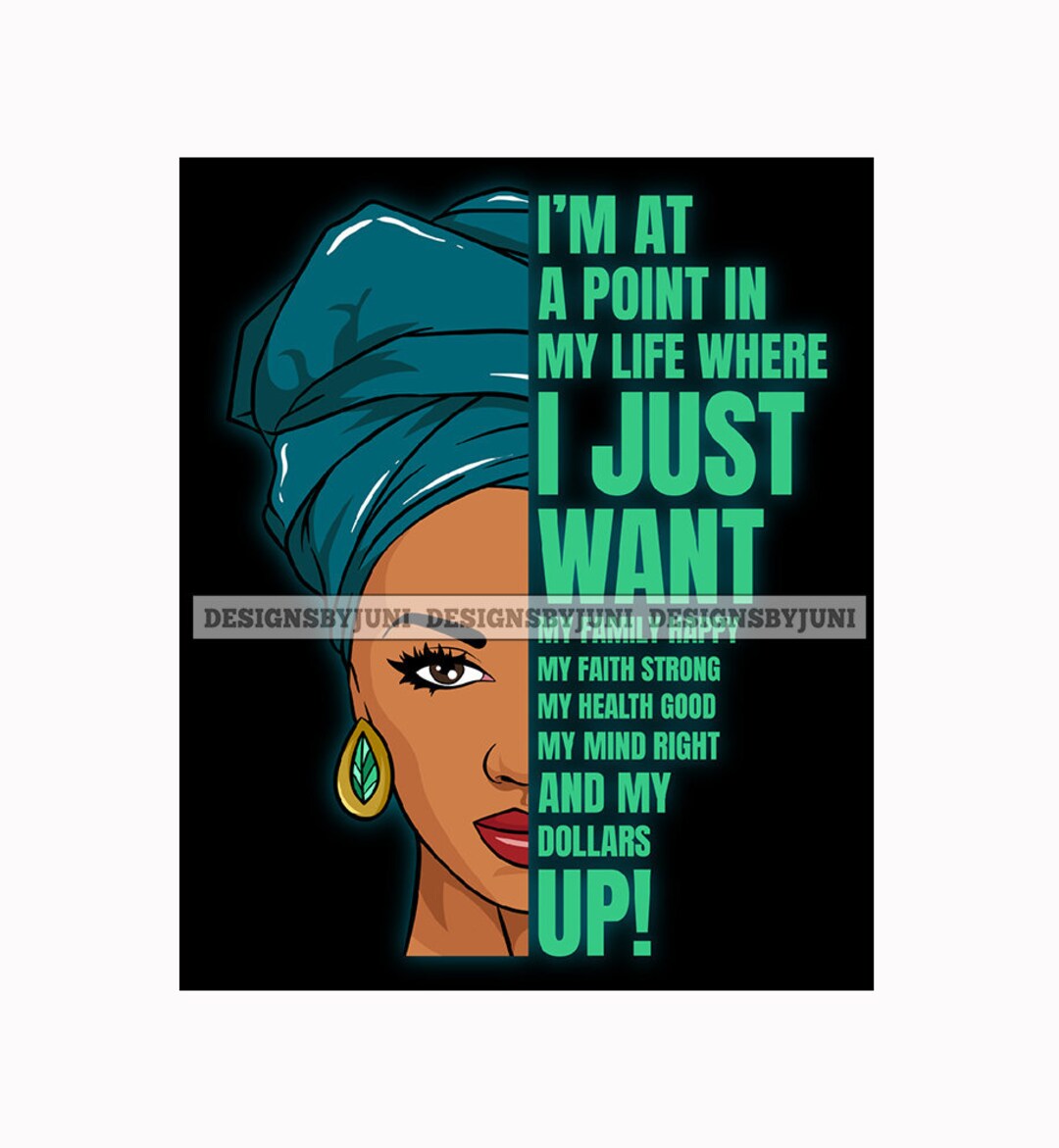 Afro Quote Woman Turban Head Wrap Scarf Headscarf Nubian Queen Etsy