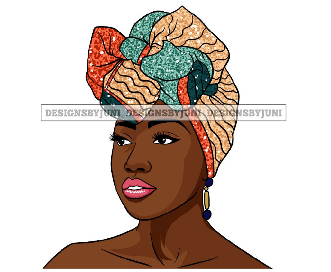 Afro Woman Turban Head Wrap Scarf Headscarf Nubian Queen Etsy
