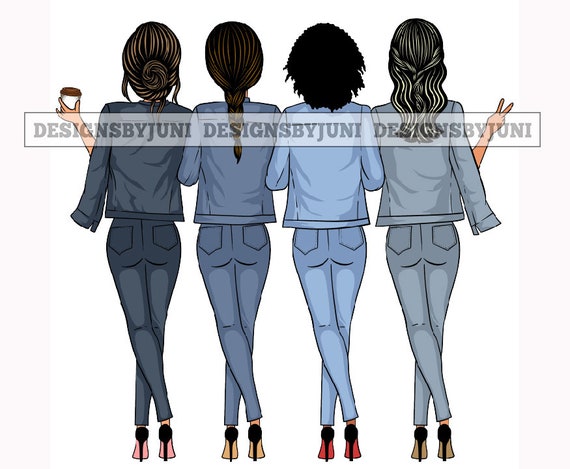 Best Friends Forever Woman Sisters Buddy Queen Love Partner SVG PNG JPG Vector Clipart Circuit Cut Cutting