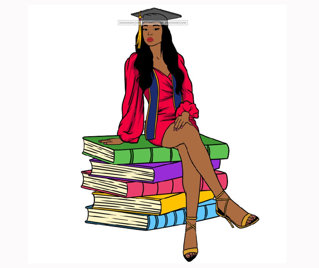 Black Girl Graduation Cap Achievement Education College Etsy