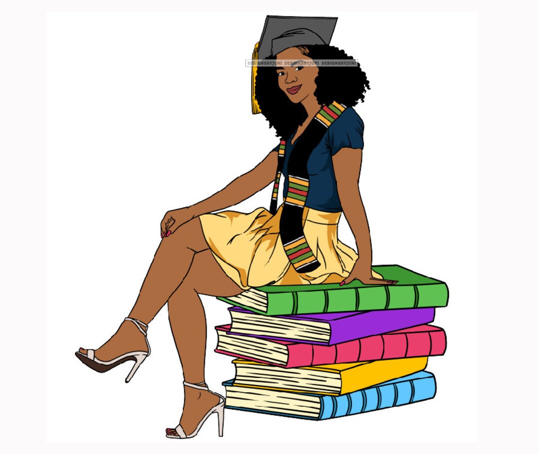 Black Girl Graduation Cap Achievement Education College Etsy