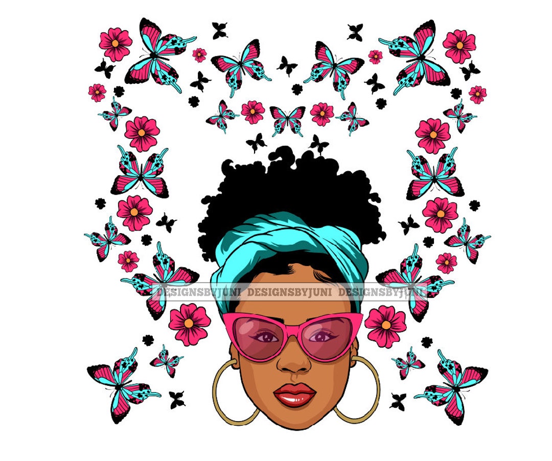 Afro Woman Turban Butterfly Head Wrap Scarf Headscarf Nubian Etsy
