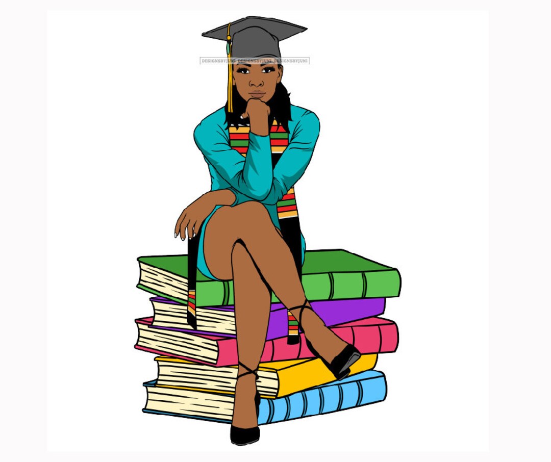 Black Girl Graduation Cap Achievement Education College Etsy