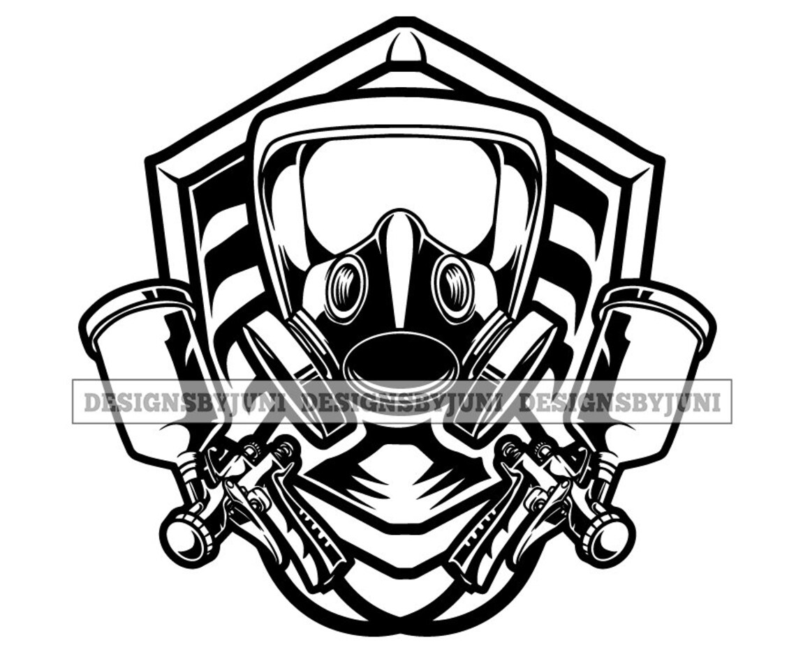 Paint Brush Painter Life Painting Mask Respirator Protection Etsy