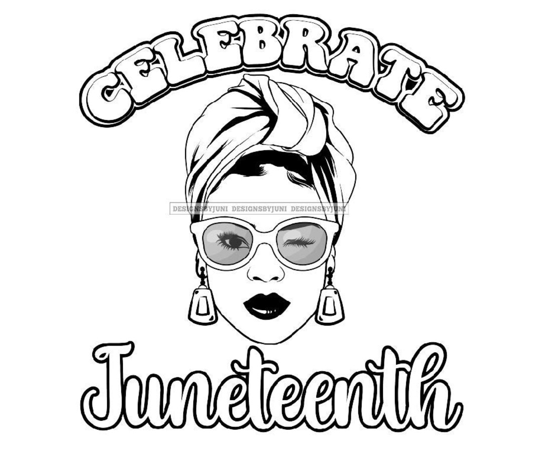 Juneteenth june 19 holiday celebration emancipation afro woman etsy