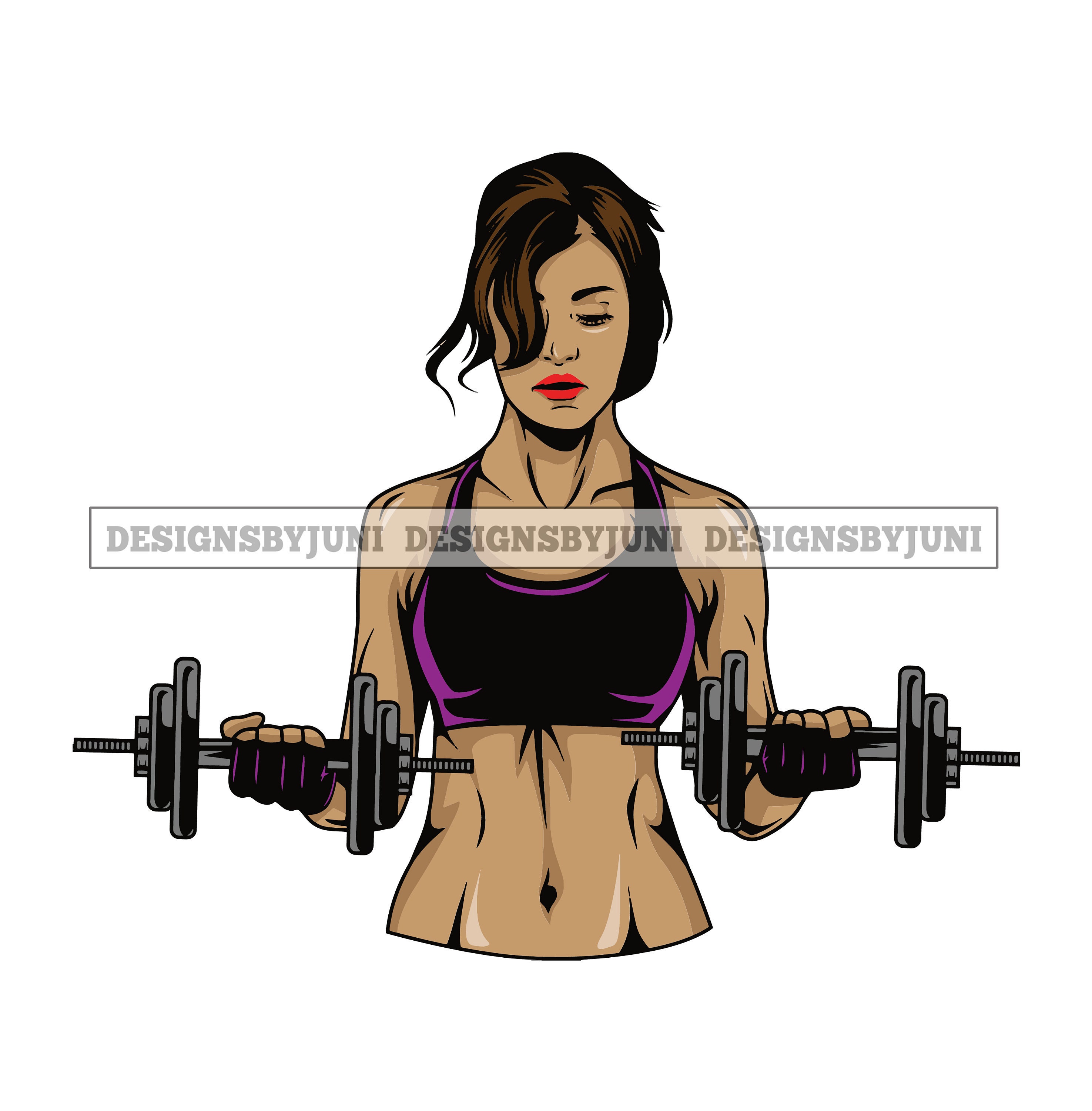 Fitness colored composition Fitness colored composition with people in the  gym and having to work out vector illustration  CanStock