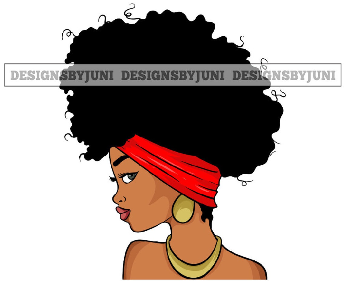 Black Woman Diva African American Pretty Hairstyle Nubian - Etsy