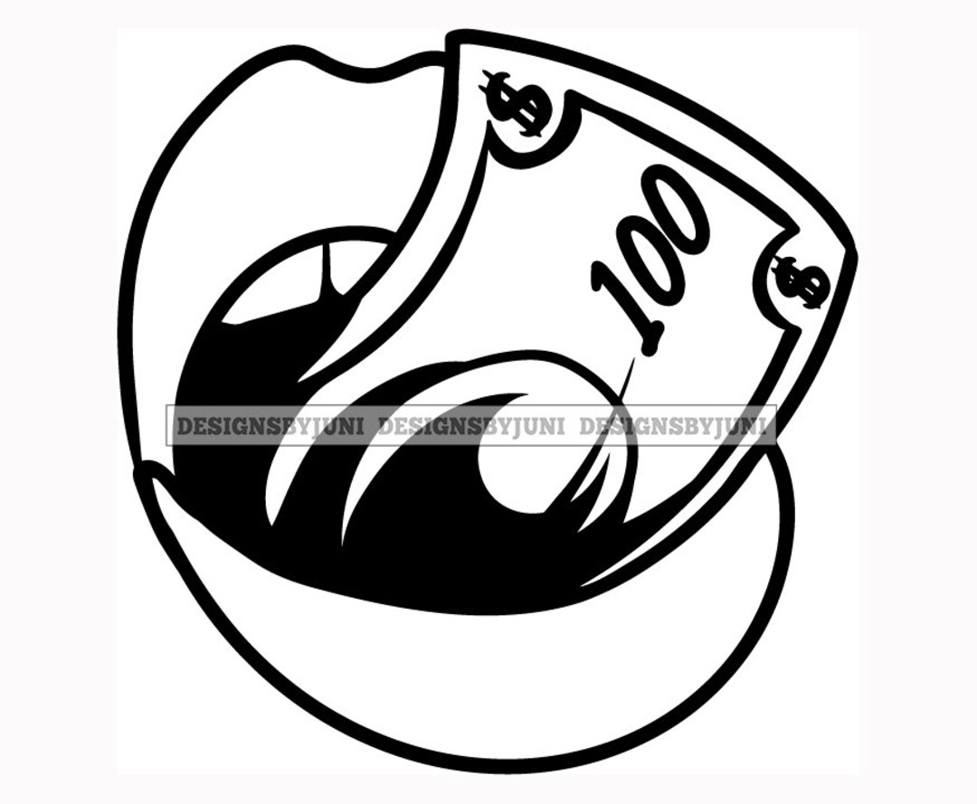 Sexy Lips Biting Money Cash Money Drip Cash 100 Dollar Bill Etsy