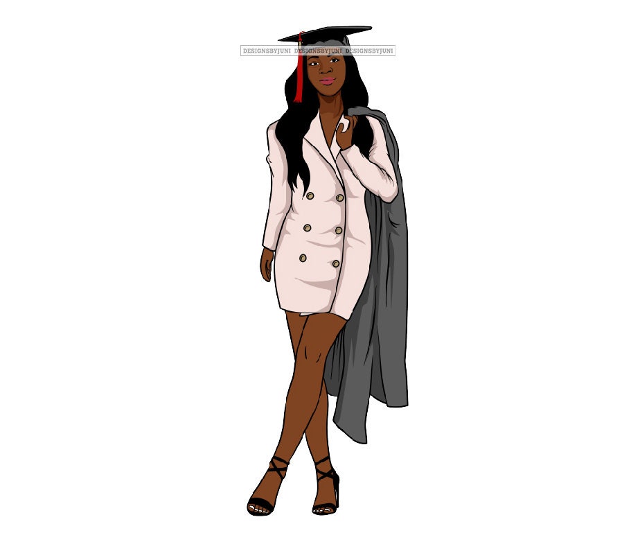 Black Girl Graduation Cap Achievement Education College Etsy Ireland