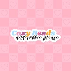 Cozy Lies und Kaffee bitte Aufkleber | Kindle Sticker | Kindle Zubehör | Bücherwurm Sticker