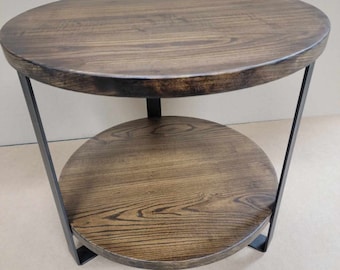 Barn Wood Round Coffee Table / End Table / Night Stand / Plant Stand