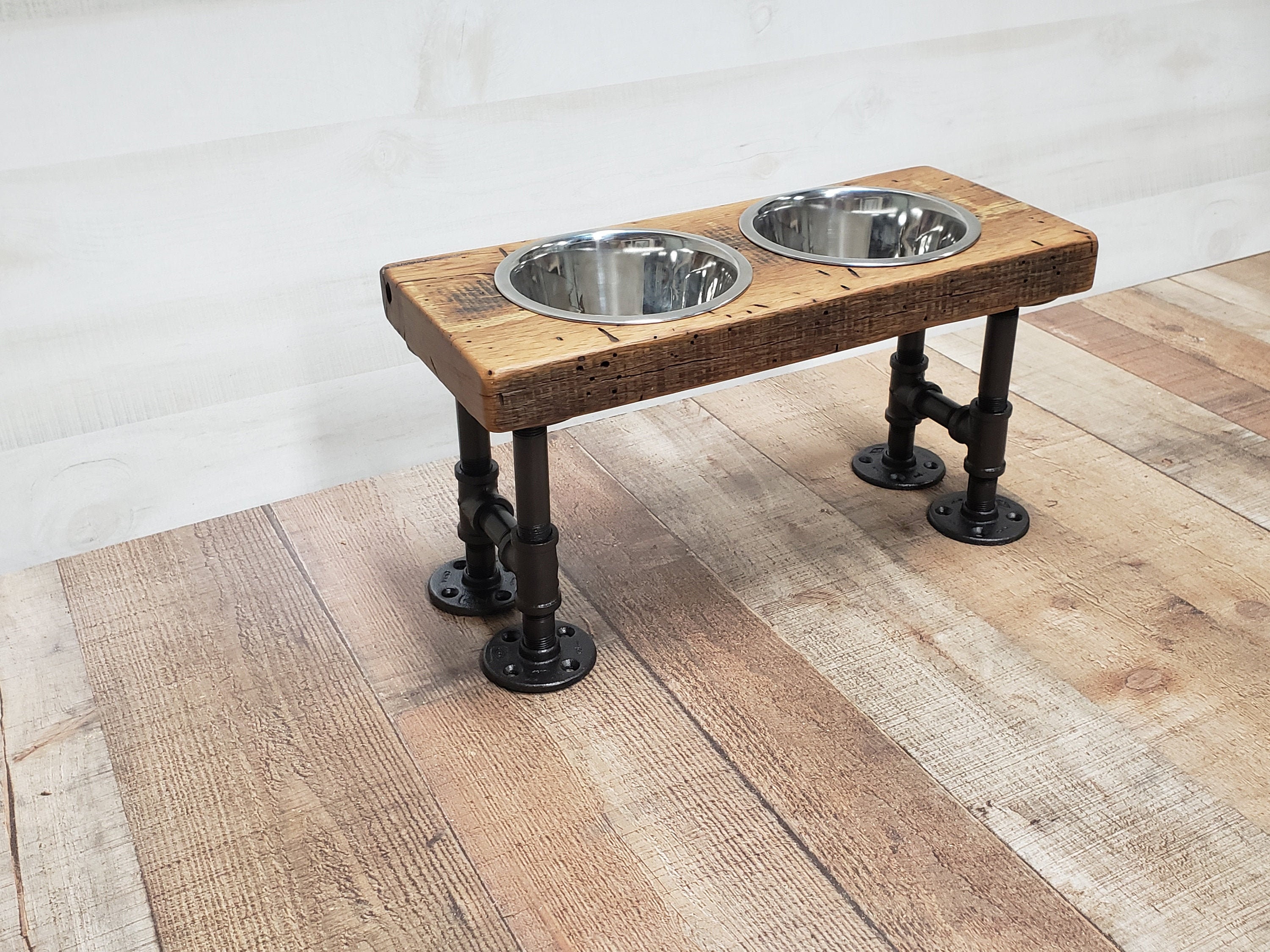 Handmade Metal dog bowl feeder rustic and functional-Raised dog feeder –  BearwoodEssentials-Elevated Pet Feeders