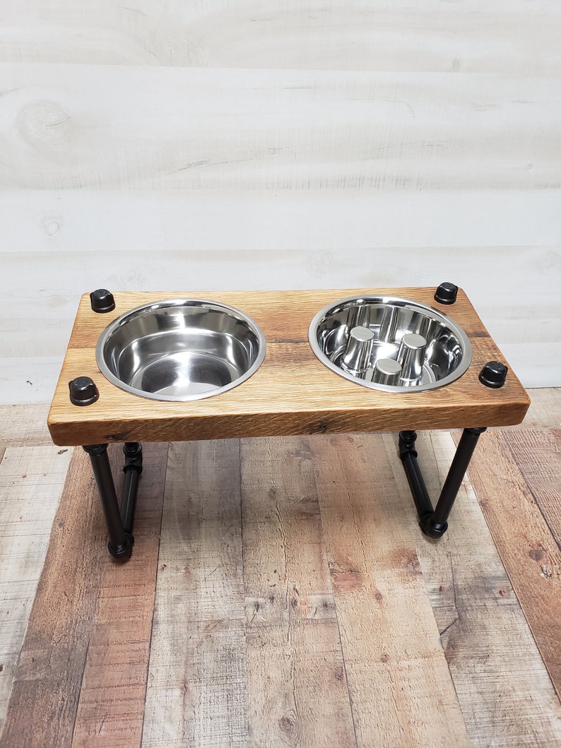 Reclaimed Barn Wood Raised Slow Feeder Etsy