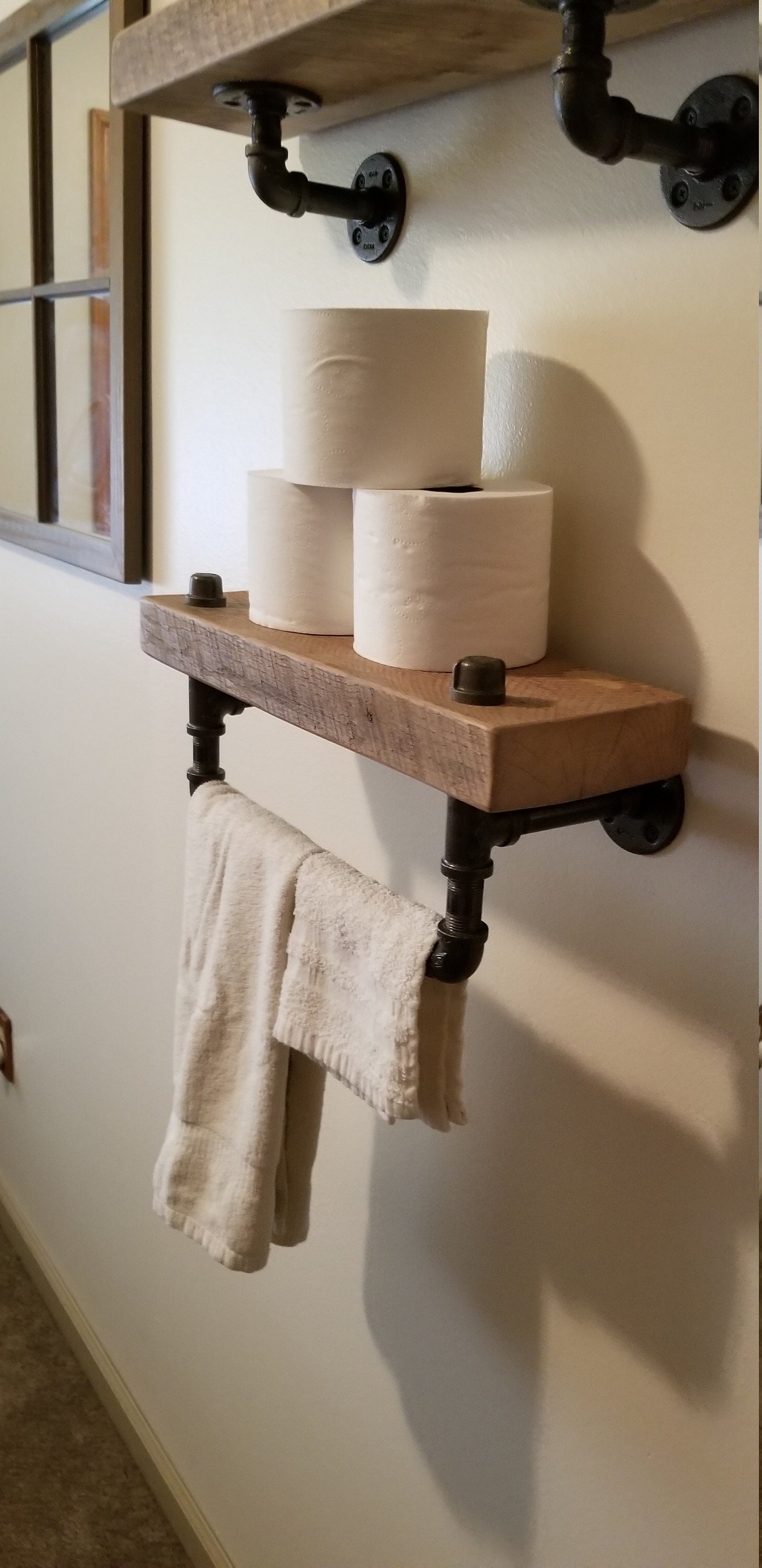 Reclaimed Barn Wood Bathroom Shelves Etsy
