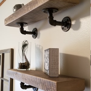 Reclaimed Barn Wood Bathroom Shelves