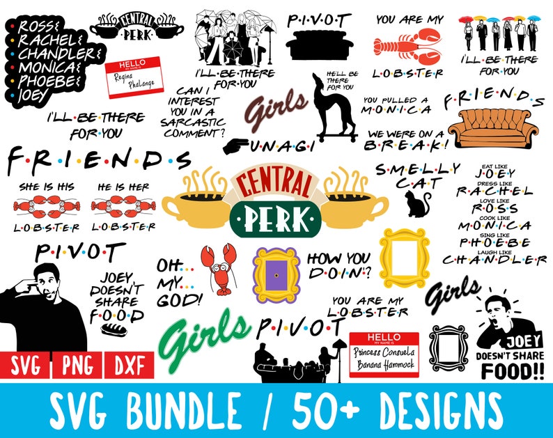 Download Friends SVG Bundle Friends Bundle SVG Friends Cricut | Etsy