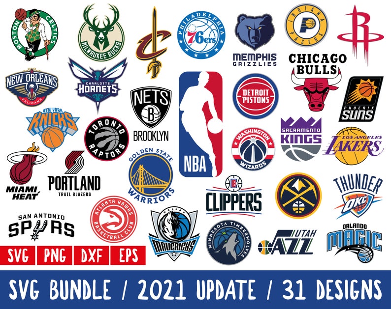 Download NBA Logo SVG Bundle NBA Svg Nba Teams Svg Nba Png Nba | Etsy