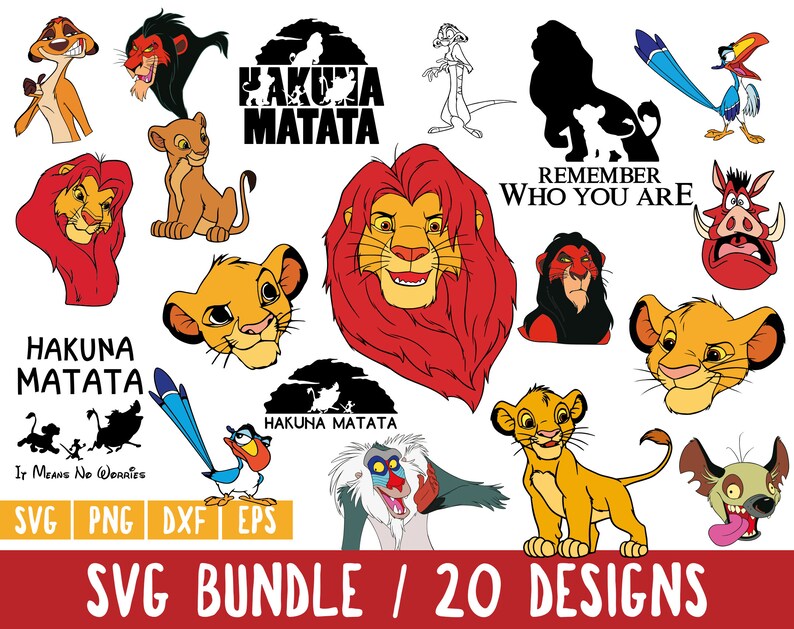 Download The Lion King SVG Bundle Lion King Bundle SVG Simba SVG | Etsy