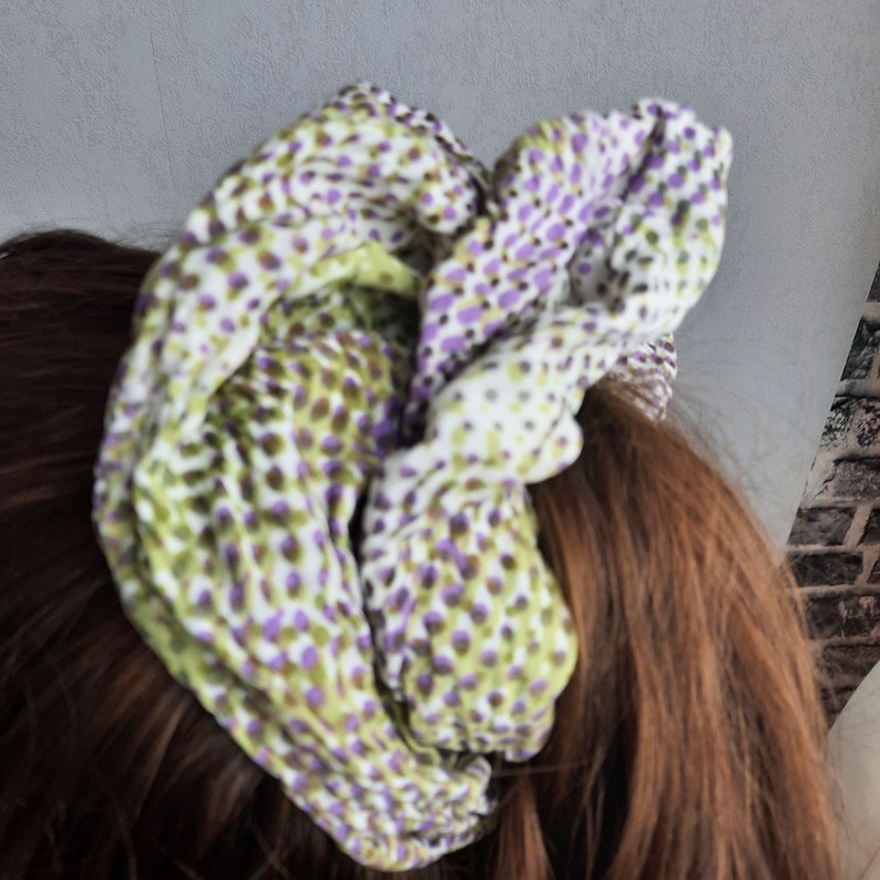 colorful XXL hair rubber with nudge of viscose gechrasht, hair jewelry, oversized scrunchie for a dutt or a braid, Must Have 2021 image 7