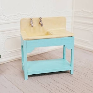 Dollhouse Miniatures, 1/24 scale,Dollhouse Miniatures, 1/24Doll scale, Miniature Furniture, Dollhouse Furniture, Kitchen Sink, Sink cabinet.