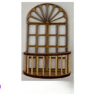 Book nook accessories,  Arched door and balcony kit, book nook kit accessory.