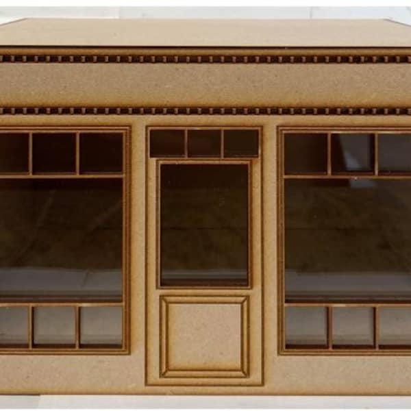 1:24 scale Room box, Shop room box, perspex front, wooden shop room box.