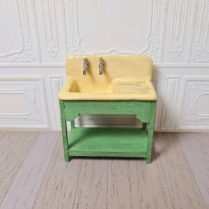 Dollhouse Miniatures, 1/24 scale,Dollhouse Miniatures, 1/24Doll scale, Miniature Furniture, Dollhouse Furniture, Kitchen Sink, Sink cabinet. image 8