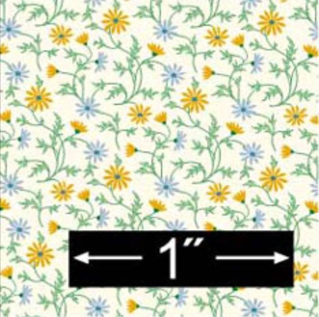 1:24 Scale Floral Print A5 Sheet Dollhouse Wallpaper. - Etsy