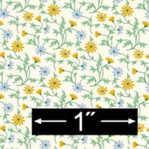 1:24 scale Wallpaper, small print, A5 sheet of paper, wallpaper, half scale, he loves me.