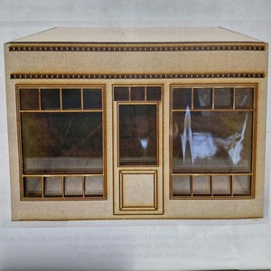 1:24 scale Room box, Shop room box, perspex front, wooden shop room box.